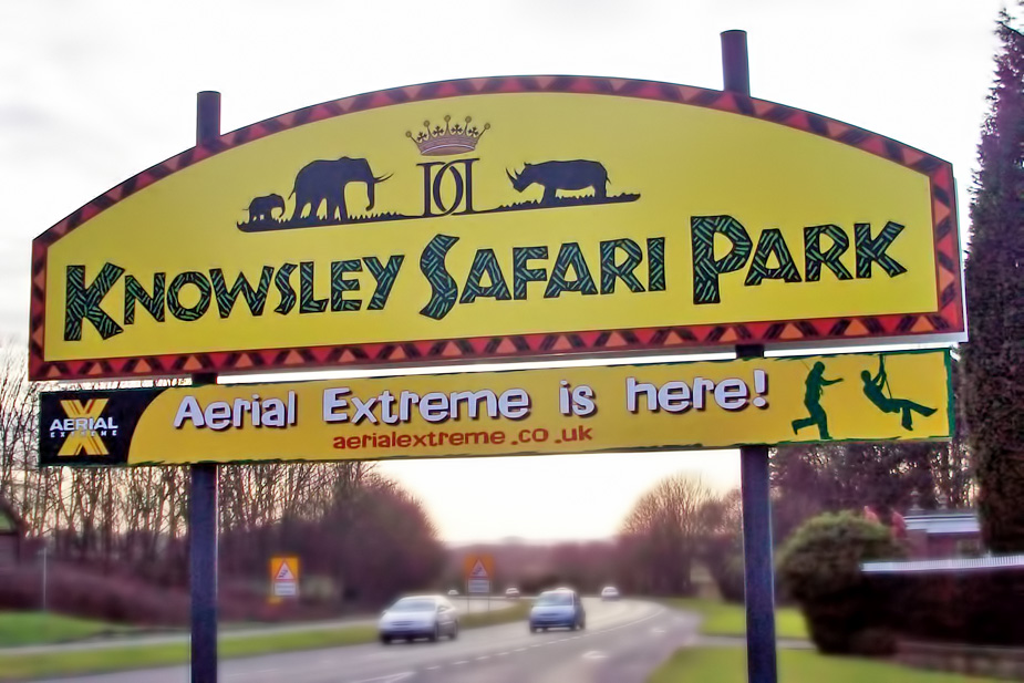 Knowsley Safari Park Sign