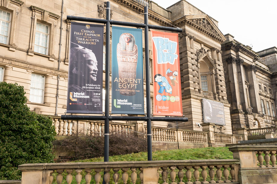 Liverpool Museum Freestanding Banner Structure