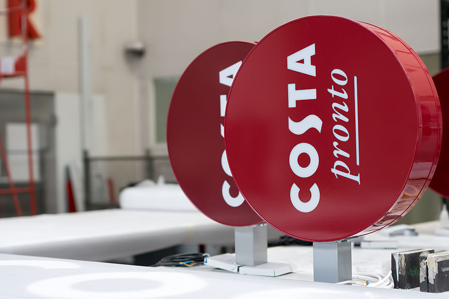 Costa Coffee Pronto Projecting Sign