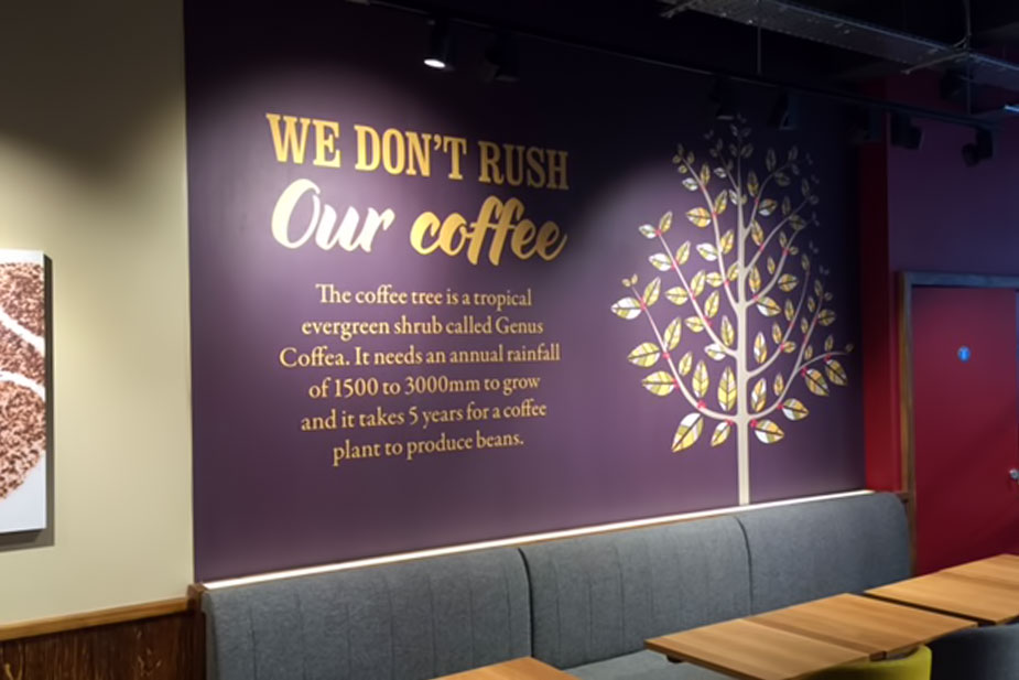 Costa Coffee Bespoke Printed Wallpaper
