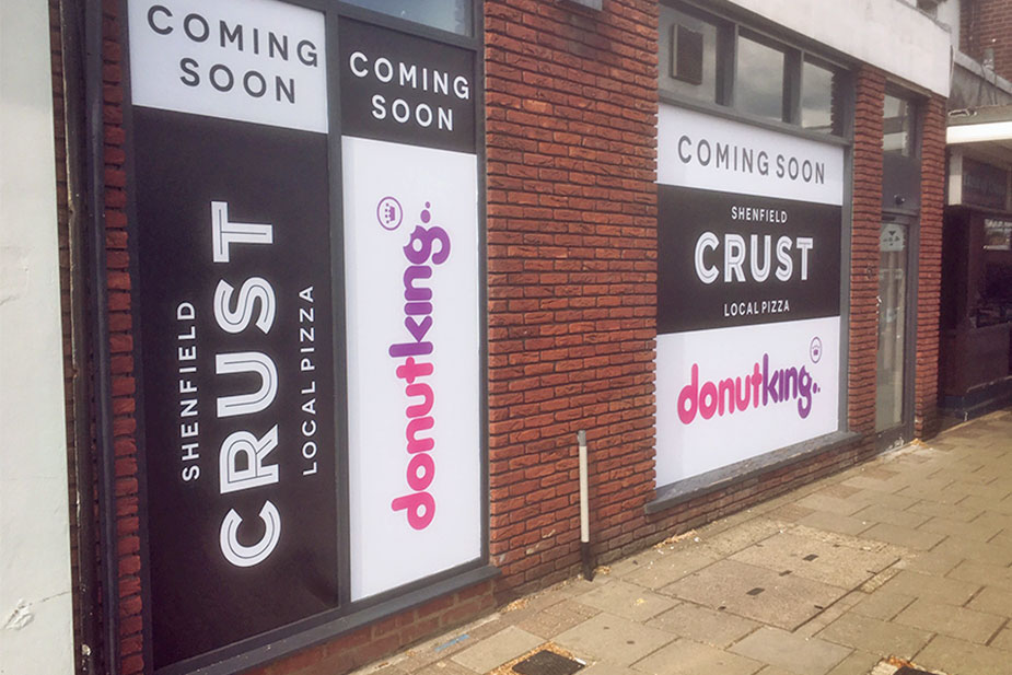 Crust Donut King Window Hoarding Advert Vinyl