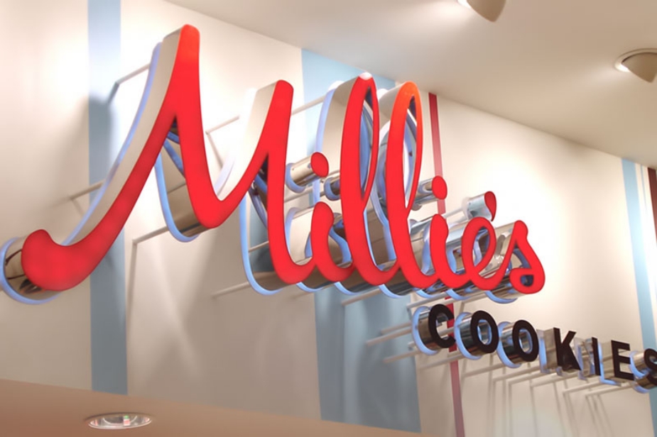 Millies Cookies LED Illuminated Signage