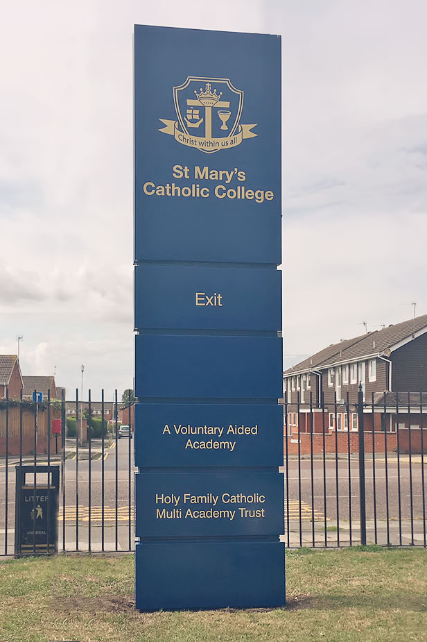 St Mary's Catholic College - School Signage Supplier