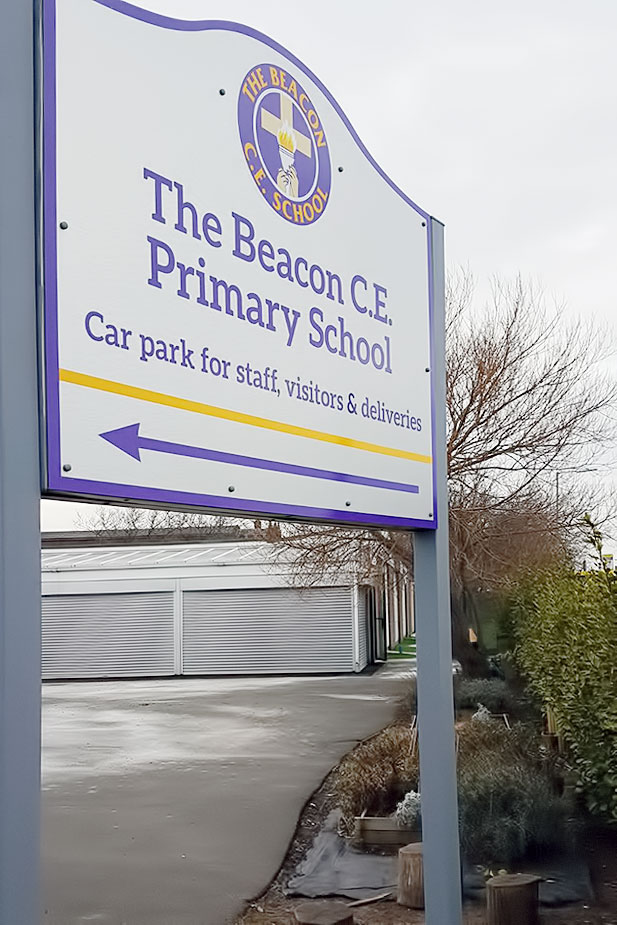 The Beacon C.E Primary School Sign