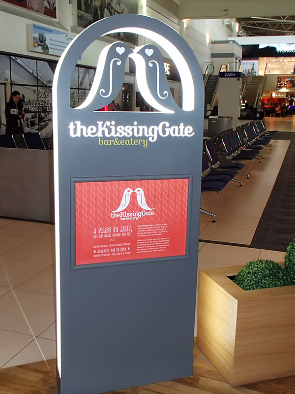 Liverpool Airport Signage Contractor The Kissing Gate